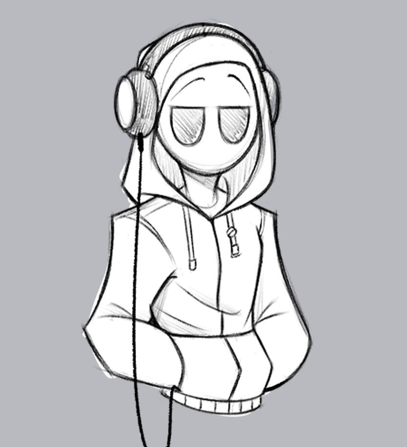 Colored-In Sketch